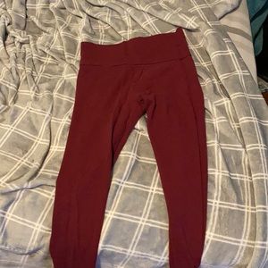 maroon leggings
